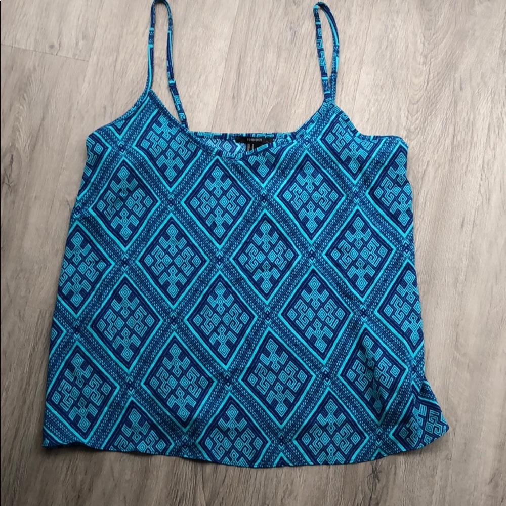NWT Blue spaghetti string top